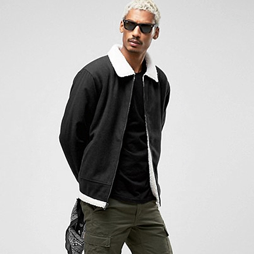 WOOL B-10 JACKET-BLACK(wht)