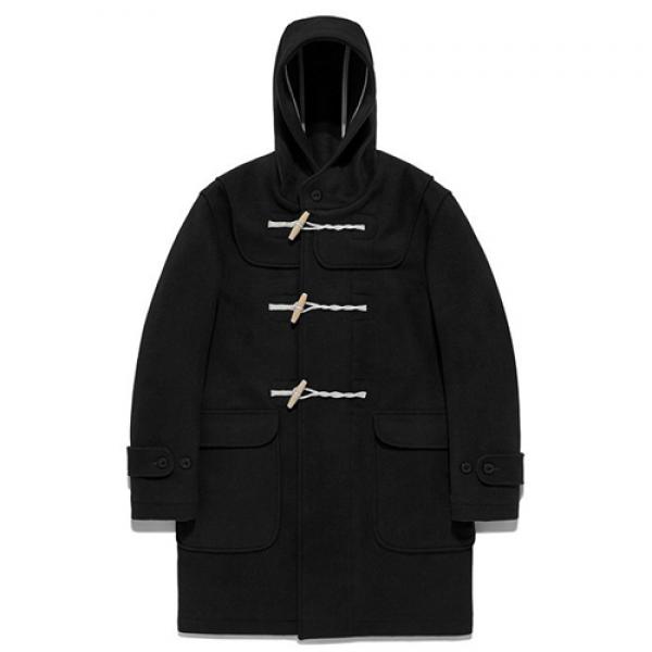 LONG DUFFLE COAT FA [BLACK](FAVJ05)