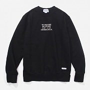 CUT OFF CREWNECK-BLACK