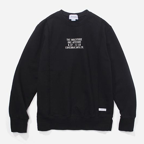 CUT OFF CREWNECK-BLACK