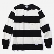 FW L/S STRIPE T-SHIRTS-BLK/WHT