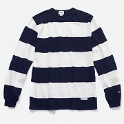 FW L/S STRIPE T-SHIRTS-WHT/NVY