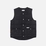 FW QUILTED VEST-BLACK