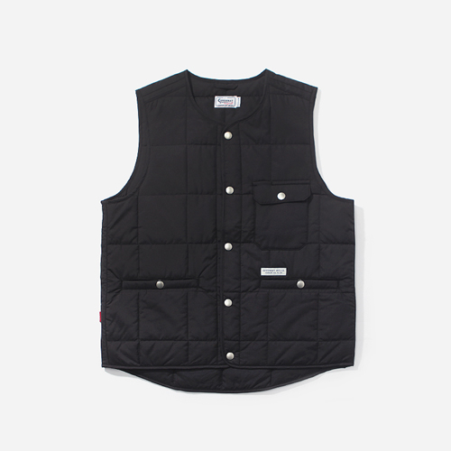 FW QUILTED VEST-BLACK