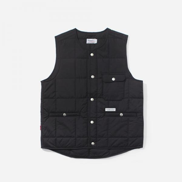 FW QUILTED VEST-BLACK