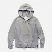 FW HALF ZIP UP HOODIE-GRAY