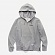 FW HALF ZIP UP HOODIE-GRAY