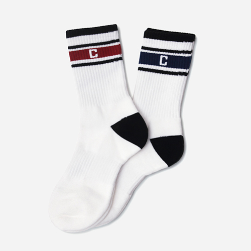 FW SMALL C LOGO 2PACK SOCKS-IVORY