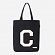 FW C LOGO ECO BAG-BLACK
