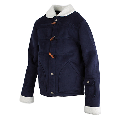 [ROMANTIC CROWN] LUMBERJACK MOUTON JACKET_NAVY
