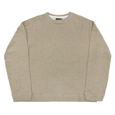 [NAMEOUT] BASIC OVERSIZED CREWNECK SWEATSHIRTS - BEIGE