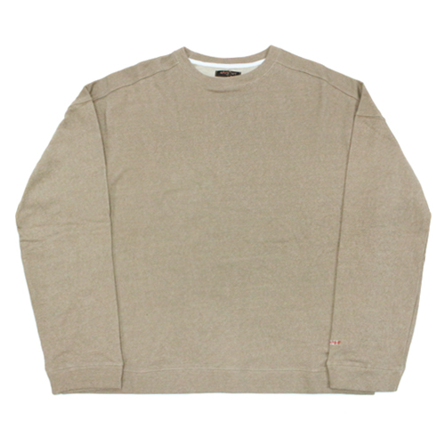 [NAMEOUT] BASIC OVERSIZED CREWNECK SWEATSHIRTS - BEIGE