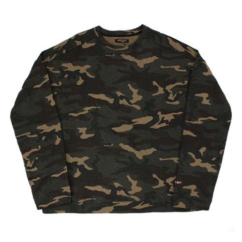 [NAMEOUT] BASIC OVERSIZED CREWNECK SWEATSHIRTS - CAMO