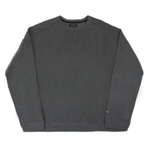 [NAMEOUT] BASIC OVERSIZED CREWNECK SWEATSHIRTS - CHARCOAL