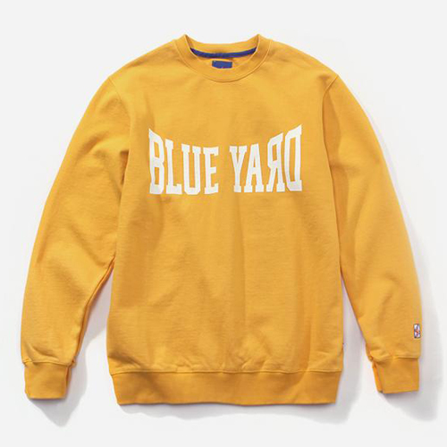 COLLEGE LOGO CREWNECK-MUSTARD