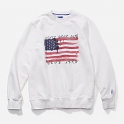 FLAG CREWNECK-WHITE