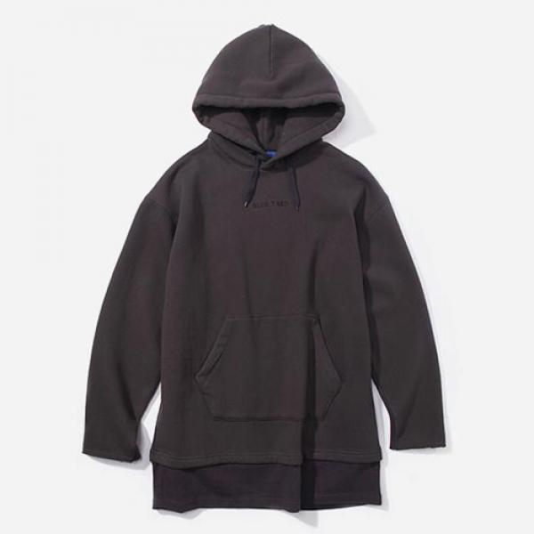 LAYERED REBEL YOUTH HOODIE-BLACK