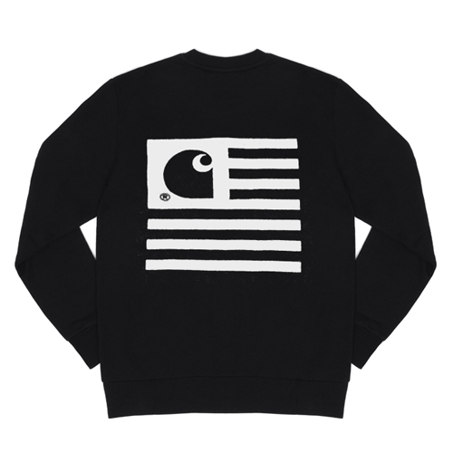(I019966) STATE FLAG SWEATSHIRT-BLK/WHT