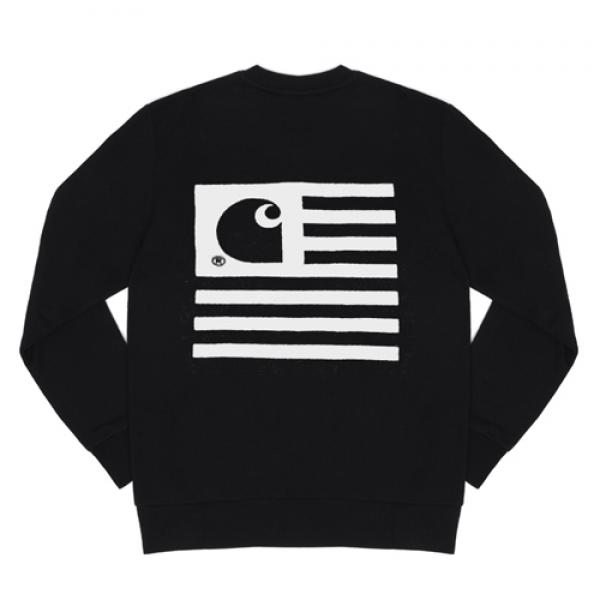 (I019966) STATE FLAG SWEATSHIRT-BLK/WHT