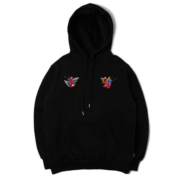 [ROMANTIC CROWN] ELMO SWALLOW HOODIE_BLACK