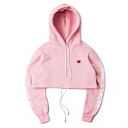 [ROMANTIC CROWN] LALALA CROP HOODIE_PINK