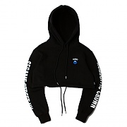 [ROMANTIC CROWN] COOKIE MONSTER CROP HOODIE_BLACK