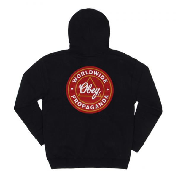 (111731301)OBEY WORLDWIDE PROPAGANDA HOOD-BLK