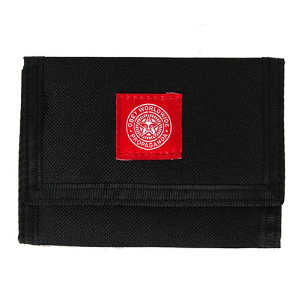 (100310080)REVOLT RED TRI-FOLD WALLET-BLK
