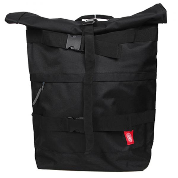 (100010076)REVOLT RED ROLLTOP BAG-BLK