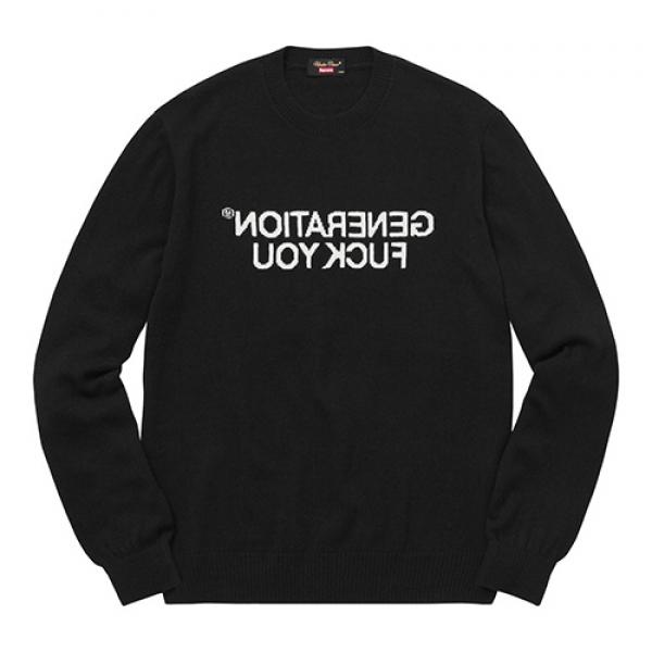 Supreme x UNDERCOVER Generation Fuck You Sweater - Black