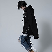 Rope Over Hoodie (Black) - ̺ 