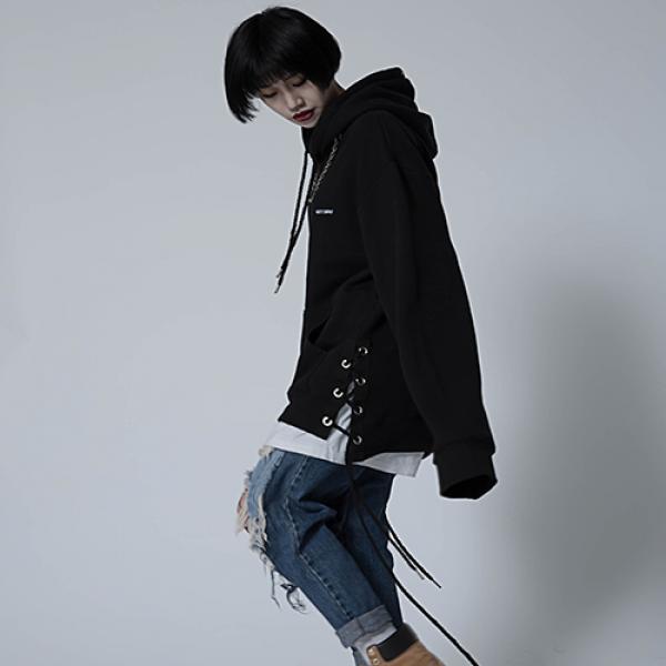 Rope Over Hoodie (Black) - ̺ 