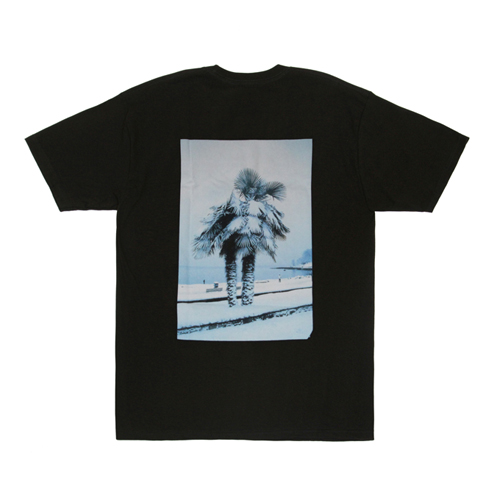 SNOW PALM TEE-BLK