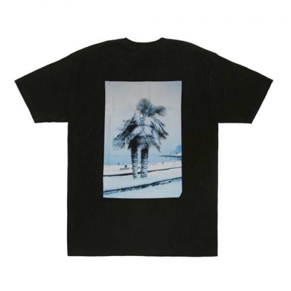 SNOW PALM TEE-BLK