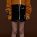 FUR LINING DENIM SKIRT_BLACK