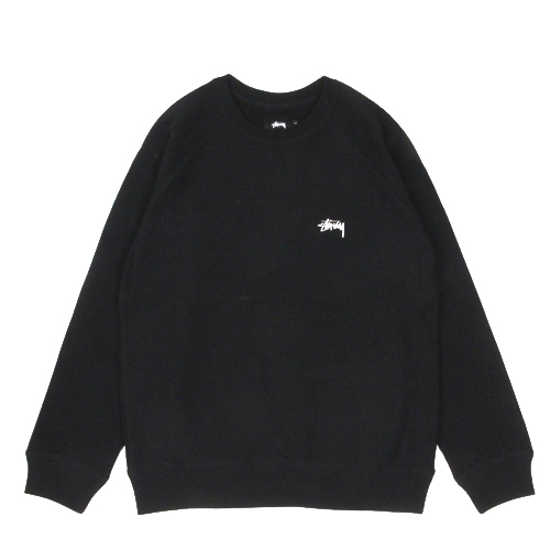 STOCK RAGLAN LS CREW-BLK