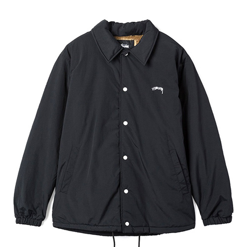 SMOOTH STOCK COACH JACKET-BLACK