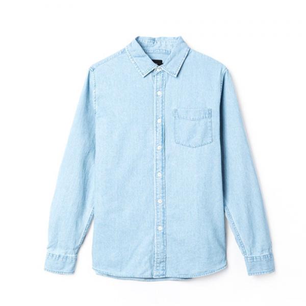 DENIM SHIRT-L.BLU