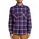 TWILL WEAVE PLAID SHIRT-BLUE