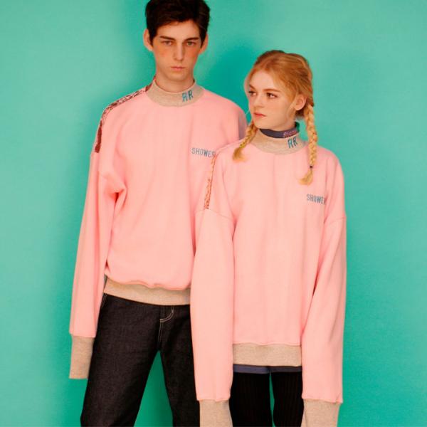 Half neck sweatshirt (Pink)