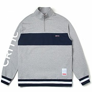 HALF ZIP OVERFIT SWEATSHIRT (GREY)_CTOSACR04MC4
