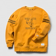 DRINK NOW SWEAT SHIRT (MUSTARD)_CMOEPCR34UY2