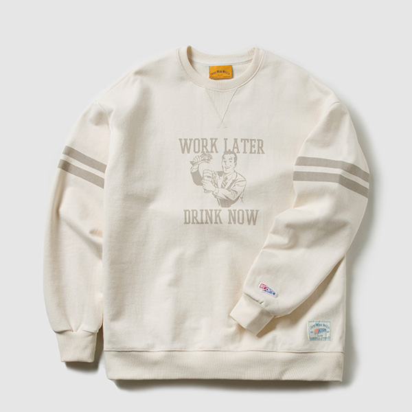 DRINK NOW SWEAT SHIRT (CREAM)_CMOEPCR34UY2