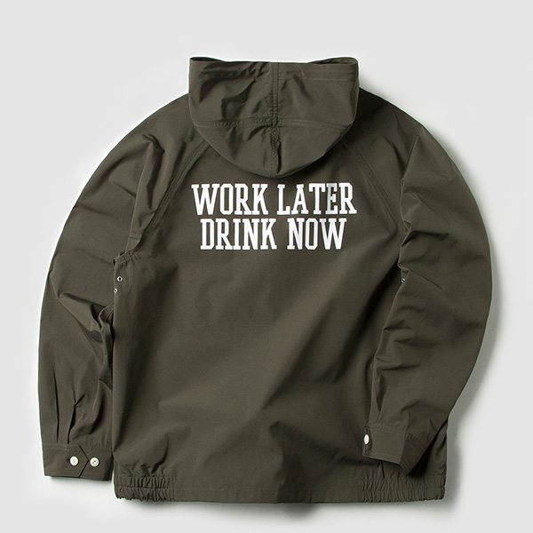 HOODED COACH JACKET (KHAKI)_CMOEPJK31MK0