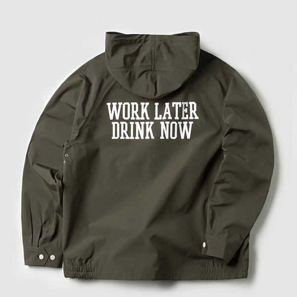HOODED COACH JACKET (KHAKI)_CMOEPJK31MK0
