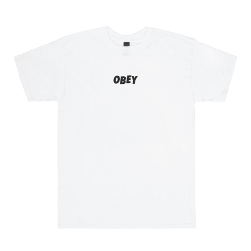 (163081216)OBEY JUMBLED TEE-WHT