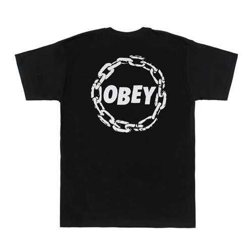 (163081376)OBEY JUMBLE CHAIN TEE-BLK