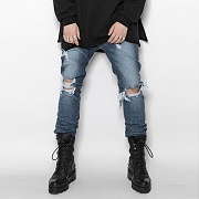 Basic Blue Destroyed Jean New Slim Fit