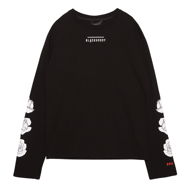 BLOOMING ROSE LONG SLEEVE BLACK