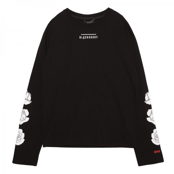 BLOOMING ROSE LONG SLEEVE BLACK